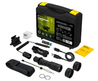 Фонарь тактический Armytek Dobermann Extended Set XP-L HI, 1050 люмен (белый свет)