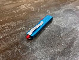 Фронтальный складной нож Microtech Humster H-1 Голубой, Микротек Хамстер