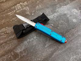 Фронтальный складной нож Microtech Humster H-1 Голубой, Микротек Хамстер