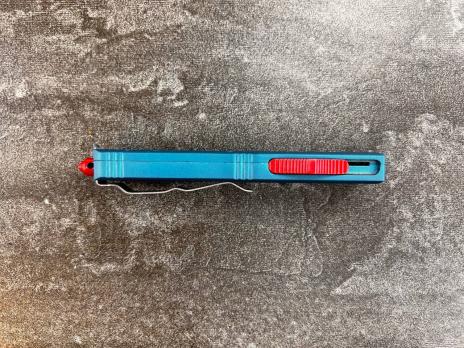 Фронтальный складной нож Microtech Humster H-1 Голубой, Микротек Хамстер