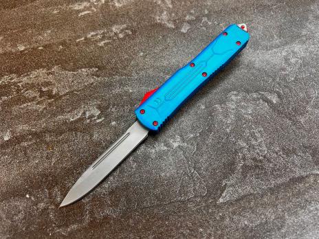 Фронтальный складной нож Microtech Humster H-1 Голубой, Микротек Хамстер