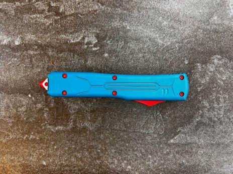 Фронтальный складной нож Microtech Humster H-1 Голубой, Микротек Хамстер
