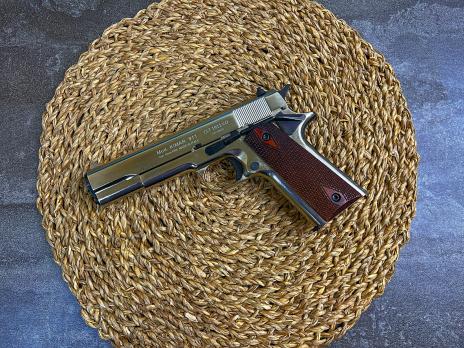 Охолощенный пистолет Colt Курс-С 1911 (Кольт, 10х24, хром)
