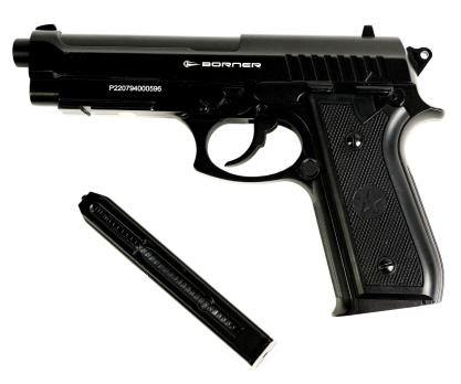 Пневматический пистолет Borner 92M (Beretta 92, металл, неподвижный) 4.5 мм