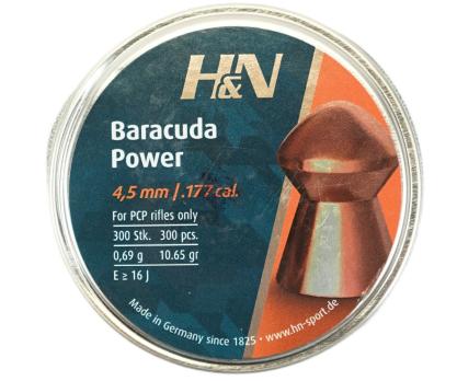 Пули H&N Baracuda Power 4,5 мм 0,69 гр. (300 штук)