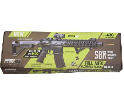 Пневматическая винтовка Crosman DPMS SBR Full Auto (M16,  3 Дж, коллиматор) 4,5 мм
