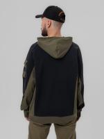 Толстовка мужская Remington New Town Black/Beige (черный/тёмно-зеленый)