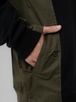 Толстовка мужская Remington New Town Black/Beige (черный/тёмно-зеленый)