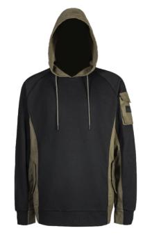 Толстовка мужская Remington New Town Black/Beige (черный/тёмно-зеленый)